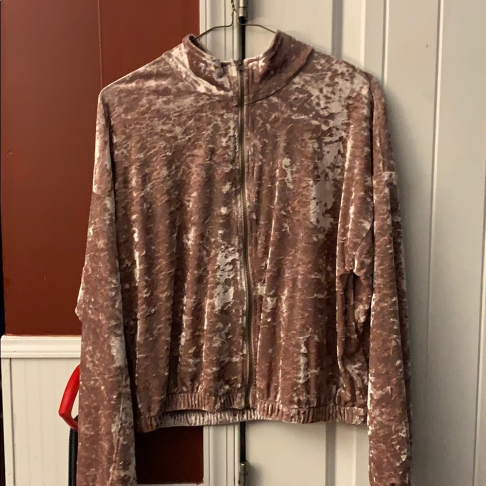 Pink rose bomber jacket